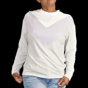 Rachel Zoe Sweatshirt Purple Pastel Chevron Lightweight Colorblock Size Small